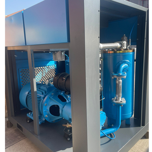 เครื่องอัดอากาศแบบสกรูโรตารี่อุตสาหกรรม ขนาด 7.5KW 11KW 15KW 22KW ความเร็วคงที่ ไร้น้ำมัน ระบายความร้อนด้วยอากาศ เงียบ พร้อมเครื่องทำลมแห้ง - Product Image 4