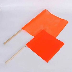 ธงความปลอดภัยสีส้มคุณภาพสูงสำหรับงานจราจรบนทางหลวง ทำจากผ้าตาข่ายพีวีซีแบบถือด้วยมือ - Product Image 5