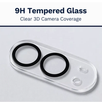 Protection d'objectif d'appareil photo ultra-fine à couverture intégrale, dureté 9H, qualité 3D transparente, pour 18 Duo & Pro Max