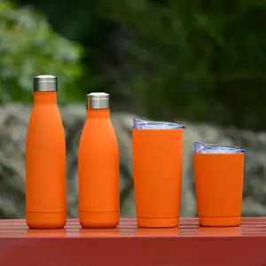 Klein bleu série tasse à eau en acier inoxydable à la mode orange lait thé tasse à café ensemble simple sports de plein air tasse à eau