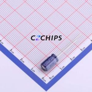 ตัวเก็บประจุอิเล็กโทรไลต์อะลูมิเนียมแบบ Through-Hole รุ่น ECA1VM101 ขนาด D6.3xL11.2 มม. 100uF 20% 35V 210mA-120Hz - Product Image 1