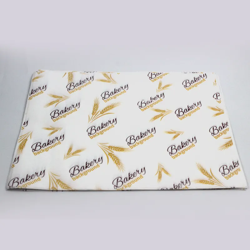 Fast Packaging Burger Tissue Printed Checkered Hot Wrap Food Waxed Paper Sheet Pulp Coated Food Wrapping Paper