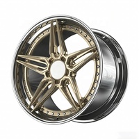 Jantes forgées 2 pièces Star Custom à déport profond et lèvre polie 5x108 5x112 5x114.3 5x120 pour Mustang Camaro Hellcat Aftermarket