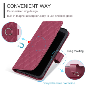Funda de Teléfono de Cuero PU de Moda para Samsung S24/S25, Fundas Tipo Cartera para <span class=keywords><strong>A16</strong></span> A06 A35 A55, Fundas para iPhone 16 - Product Image 2