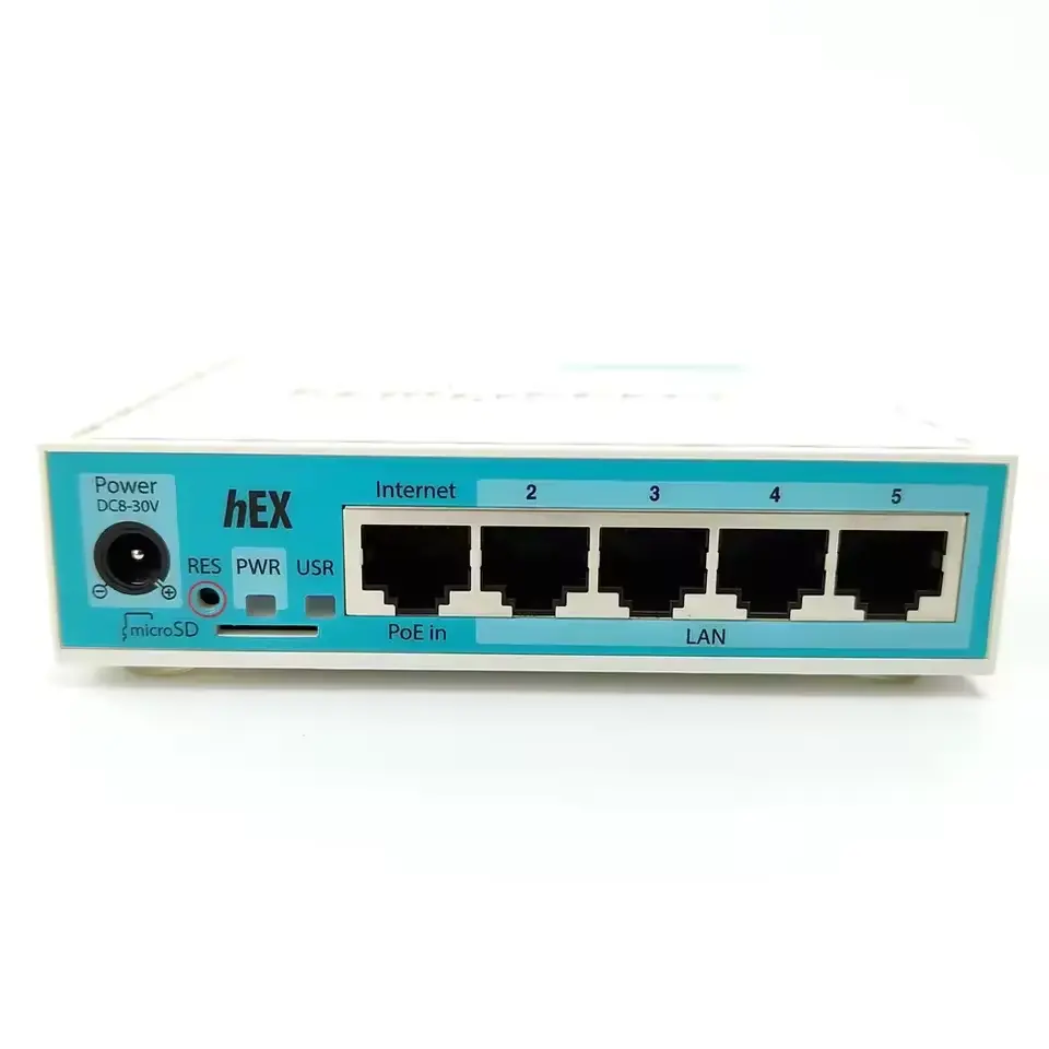 RB750Gr3 buon prezzo MikroTik Gigabit Router cablato Mini casa a banda larga 5 porte ROS soft Routing RB750Gr3