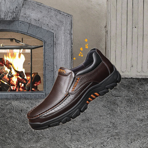 Mocassins pour hommes en cuir de vachette véritable de haute qualité, chaussures décontractées, texture douce, semelle épaisse, chaussures à enfiler, printemps/été - Product Image 5