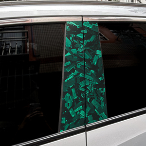 Autocollants de voiture en fibre de carbone forgée mate PET, film noir et rouge pour la décoration de la console centrale intérieure de la voiture, résistant aux rayures - Product Image 6