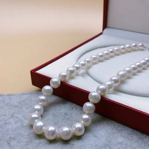 Elegante Collar de Perlas de Agua Dulce Naturales de 9-10 mm, Gran Brillo, Redondas, con Micro Imperfecciones, Sin Núcleo, Regalo para Mamá - Product Image 2