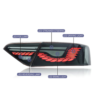 Luci LED a Scaglie di Drago JUSHUN per <span class=keywords><strong>Audi</strong></span> A5/A5L 2008-2016, Nuovo Colore <span class=keywords><strong>OLED</strong></span> Blu, 12V, Opzioni Rosso o Nero - Product Image 5