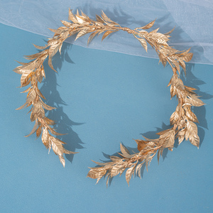 Nuevo diseño de moda accesorios para el cabello <span class=keywords><strong>delicadeza</strong></span> hoja dorada Navidad bandas para el cabello para mujeres - Product Image 3