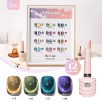 Miss Gooey Gel Esmalte de Uñas Proveedor 12 Colores Diamante Ojo de Gato Gel Polaco Semi Permanente Soak Off Uv Nail Painting Hema Free OEM