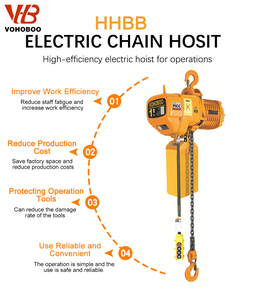 Vohoboo Thương Hiệu 5 Tấn Điện Palăng Xích với Mặt Dây Chuyền Điều Khiển cho xây dựng Cần Cẩu Nâng - Product Image 2