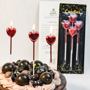 <span class=keywords><strong>Bougie</strong></span> d'anniversaire en forme <span class=keywords><strong>de</strong></span> cœur rose scintillante, artisanale, écologique, non toxique, style Instagram, fée déesse - Product Image 6