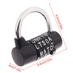 <span class=keywords><strong>Cadenas</strong></span> à 5 lettres en alliage de zinc 65x60x23mm, <span class=keywords><strong>cadenas</strong></span> à <span class=keywords><strong>code</strong></span> alphabétique réinitialisable pour l'école, le vélo, les bagages - Product Image 5