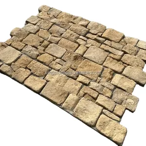 Limestone Paving Stone Sandstone Flexible Tiles For Outdoor Wall Floor Natural Stone Exterior Wall Cladding