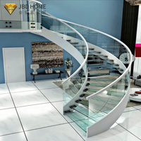 Système de balustrade en verre moderne - Profilé de serrage en acier inoxydable et aluminium pour escalier extérieur, balcon, terrasse, sécurité renforcée