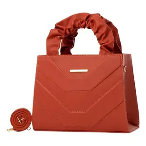 Bolso de Mano para Mujer Fana Imala, Forma de Cruz, PVC con Cierre de Botón, Asa Roja, Forro de Fieltro de Poliéster - Product Image 3