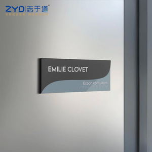 Plaque de signalisation de porte <span class=keywords><strong>moderne</strong></span> et élégante en acrylique peint, avec graphiques UV et lettrage 3D, pour bureaux de startups, salles de réunion et comme accessoire de signalisation - Product Image 4