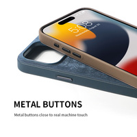 Ensemble d'étuis en cuir véritable de luxe personnalisés pour iPhone 13, 14 et 15 Pro Max étui de téléphone portable professionnel au design branché