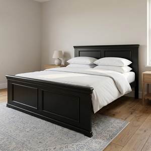 Cadre de lit en bois traditionnel taille King - Construction robuste en pin Radiata et MDF, style européen pour chambres parentales et hôtels - Product Image 6