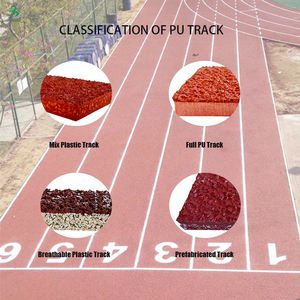 Pista de Atletismo de Plástico Estándar para Exteriores de 400 m con Superficie de Recubrimiento de Gránulos de Caucho EPDM para Campos Escolares - Product Image 3