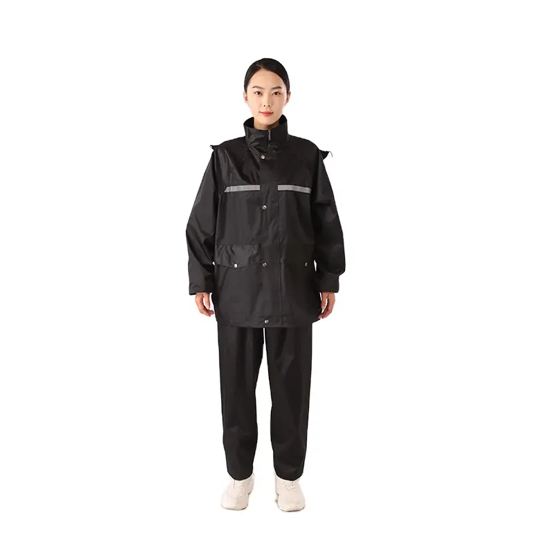 Waterproof Breathable raincoat Safety reflective strip Durable rain gear Jacket trousers