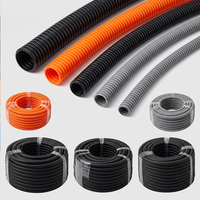 Gaine ondulée PE 11 mm souple et résistante au froid pour le routage de câbles, idéale pour le câblage de contrôle d'instruments, l'équipement de laboratoire et la fabrication sur mesure.