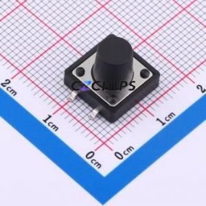 KH-12X12X10H-SMT-D Tactile Switch SMD,12x12mm Switch ( Switch Length: 12mm )( Switch Width: 12mm )( Switch Height: 10mm ) - Product Image 1