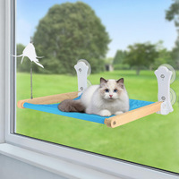 Hamac réversible en bois massif pour chats et chiens bain de soleil seuil de fenêtre nid de chevet vente directe d'usine