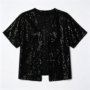 Camicie <span class=keywords><strong>Kimono</strong></span> Estive Trendy Personalizzate con Paillettes Lucide e Frange per Ragazze e Donne - Product Image 1