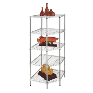 Estante de metal cromado para el hogar, estantería de almacenamiento de malla de alambre resistente de acero al carbono, estanterías para Cocina - Product Image 5