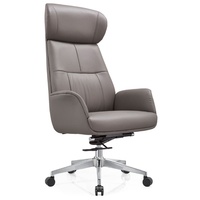 Chaise de bureau de direction ergonomique de luxe à dossier haut pivotante