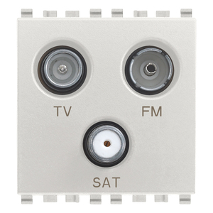 <b>TV</b> FM SAT Socket 3 Outputs Wall Plate Next Generation - Product Image 1