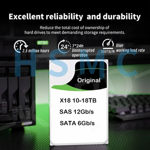 HDD Original Baru ST16000NM007H 16TB Exos X18 7200RPM SAS 12 Gb/s 256MB Cache 512e/4Kn <span class=keywords><strong>3</strong></span>.5-inci Hard Drive Enterprise - Product Image 3