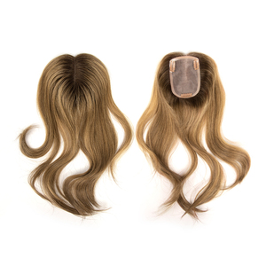 สินค้าขายดี 100% ผมแท้แบบเวอร์จิ้น  แฮนด์ไทด์ทั้งหัว  ฐานลูกไม้โมโนแบบตาข่าย  แฮร์พีซแบบท็อปเปอร์  ผมตรง  ตาข่ายแบบฟิชเน็ต สำหรับผู้หญิง - Product Image 4