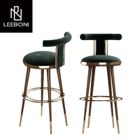 Tabouret de bar moderne de luxe en or personnalité ménage tabouret de bar en métal en acier inoxydable moderne minimaliste tabouret haut chaises de bar