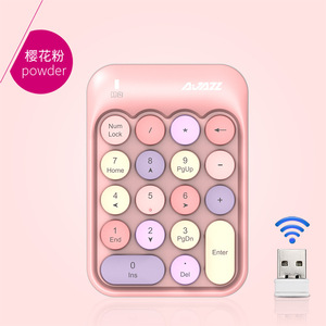 Clavier numérique sans fil Ajazz AK18 2.4G, membrane, touches en PBT chocolat, pour ordinateur de bureau, jeux - Product Image 1