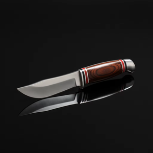 Cuchillo <span class=keywords><strong>de</strong></span> hoja fija con mango <span class=keywords><strong>de</strong></span> madera para caza táctica al aire libre, con funda <span class=keywords><strong>de</strong></span> cuero, superventas - Product Image 6