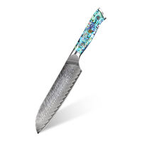 Couteau d'office en acier Damas 6-7,9 pouces, forgé à la main, manche en résine, ambidextre, extra-affûté, finition haute brillance, compatible lave-vaisselle, moderne