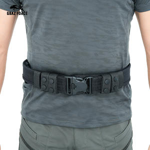 Ceinture tactique rembourrée en maille de 2 pouces Gbaz Force avec boucle à dégagement rapide à trois points pour utilisation en extérieur, adulte, noir - Product Image 5