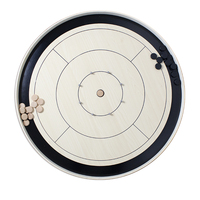 Plateau de jeu de crokinole et d'échecs de tournoi de 30 pouces, plateau de jeu en bois, octogone régulier pour deux joueurs