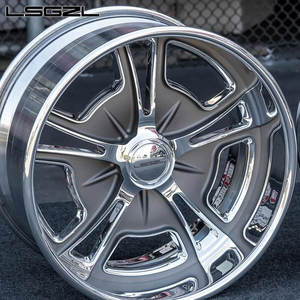 Lsgzl Forged 2-piece Custom Polished 5x114.3 5x130 5x120 untuk Mercedes C8 Ferrari Alloy Deep Lip 16-26 Inch Velg Mobil Mewah - Product Image 5