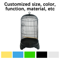 Cage à oiseaux pliable classique en métal robuste et respirant pour l'extérieur, avec plateau en plastique thermolaqué, facile à nettoyer, vente en gros