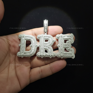 Collar con Letra del Alfabeto DRE, Plata 925, Chapado en Oro, con Moissanita, Joyería Hip Hop para Fiestas, Elegante Regalo - Product Image 2