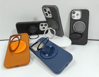 Étui magnétique de support d'affaires en cuir personnalisable avec porte-anneau pour les étuis de téléphone portable d'iPhone