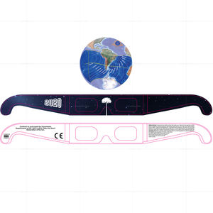 Marco de papel ISO/CE Logotipo personalizado Impresión 3D Gafas de eclipse solar para evento de gafas <span class=keywords><strong>Eclispe</strong></span> 2025 - Product Image 1
