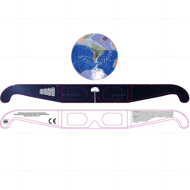 ISO/CE Paper Frame Custom Logo Printing 3D Solar Eclipse Glasses for 2025 Eclispe glasses Event