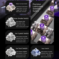 AULA F98 Pro V3 Gasket Mechanical Keyboard 3-Mode BT 2.4G RGB OLED Smart Screen Hot-Swap Gaming Keyboard untuk PC Mac