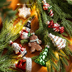 <b>Christmas</b> <b>Tree</b> Glass Pendant Ornaments <b>Box</b> Celebrate Hanging for Festive Party Decorations - Product Image 6