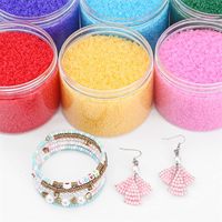 Petit paquet de 10 g/sac de perles de rocaille en verre mat transparent de couleur mélangée de 2/3/4mm pour bracelets de bricolage sacs à main accessoiriser